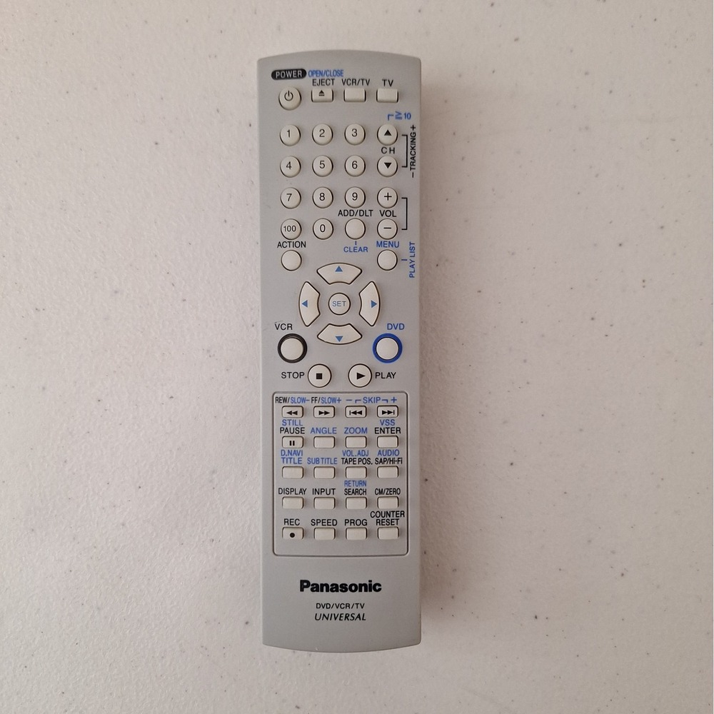 Panasonic EUR7724KC0 DVD/VCR/TV Universal Remote Control Tested Works